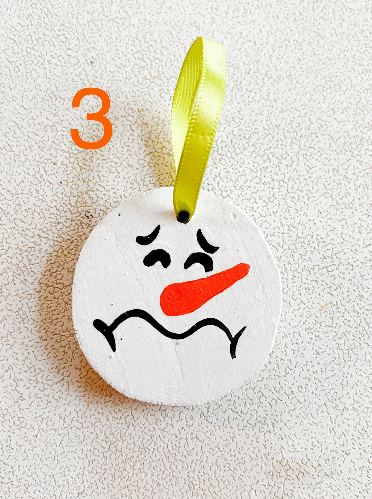 Snowman Face Handmade Christmas Ornaments Versions 1 - 3