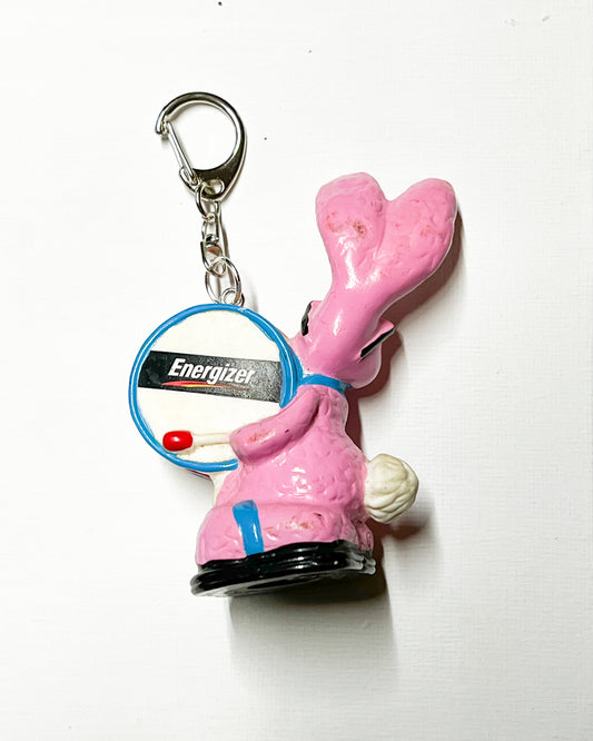 Upcycled Pink Bunny Keychain / Bag Charm