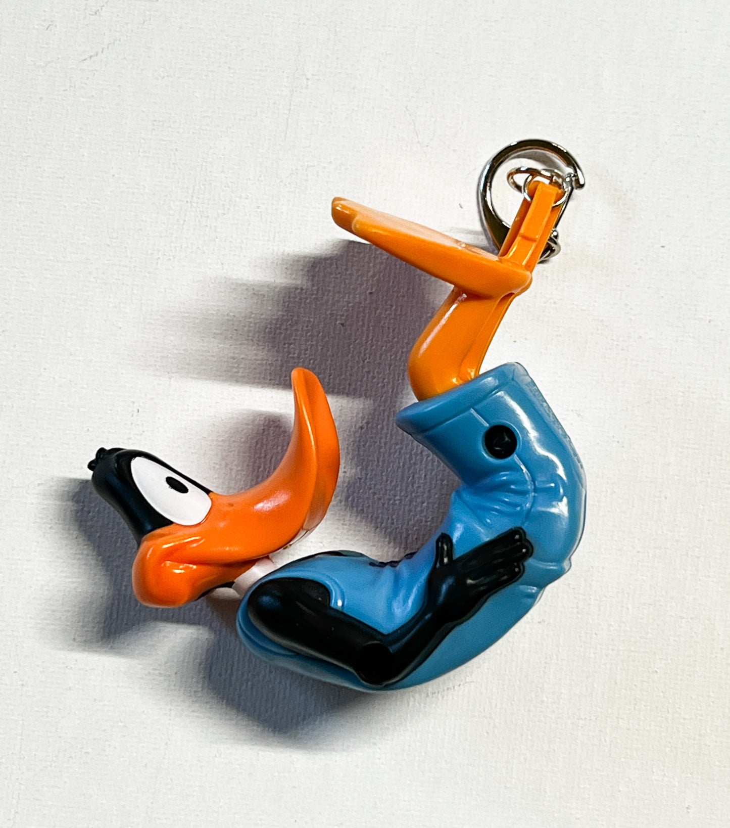 Upcycled Space Basketball Duck-Inspired Keychain – Handmade Eco-Friendly Character Charm