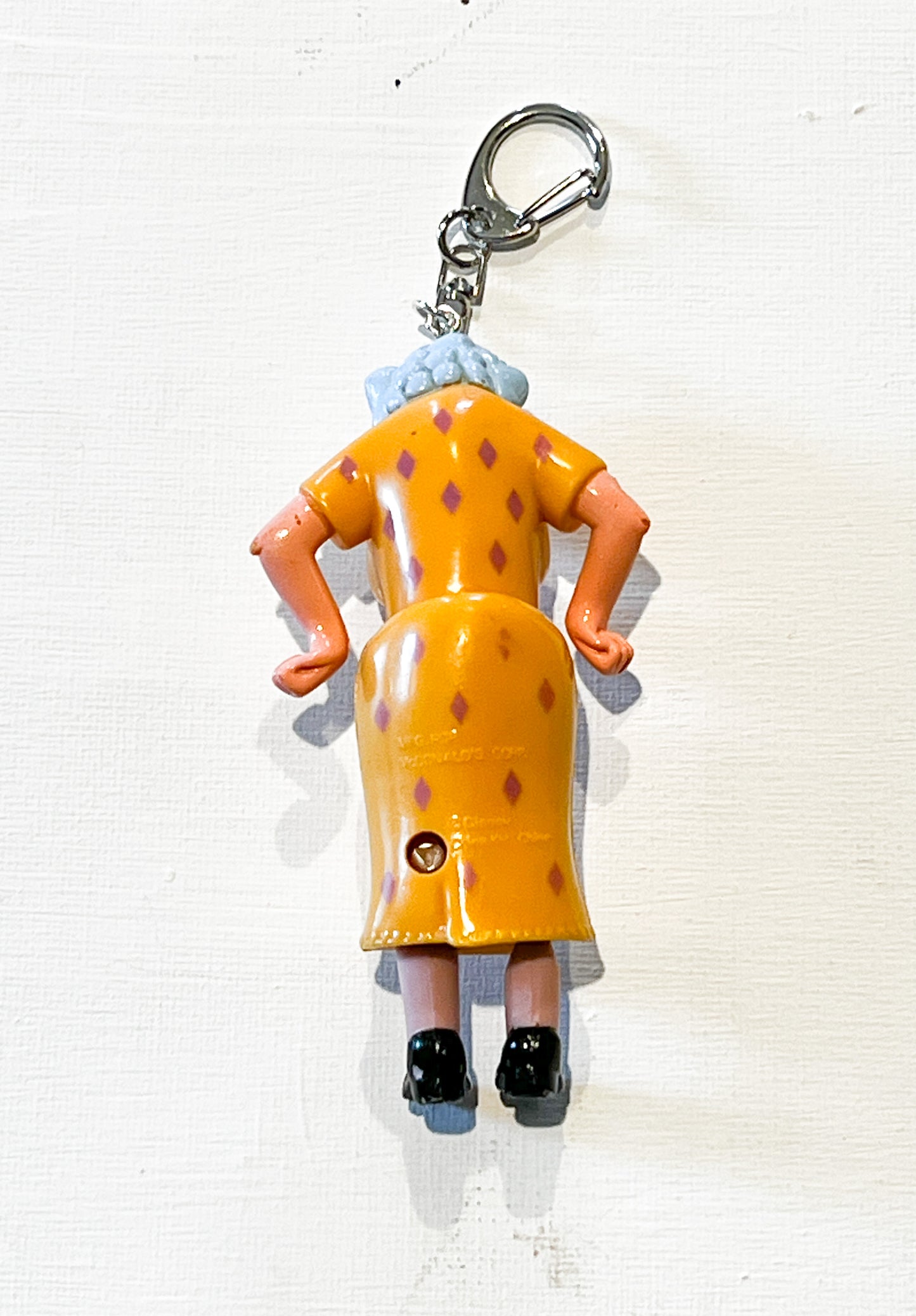 Upcycled Grumpy Teacher Keychain – Cartoon-Inspired Character Charm