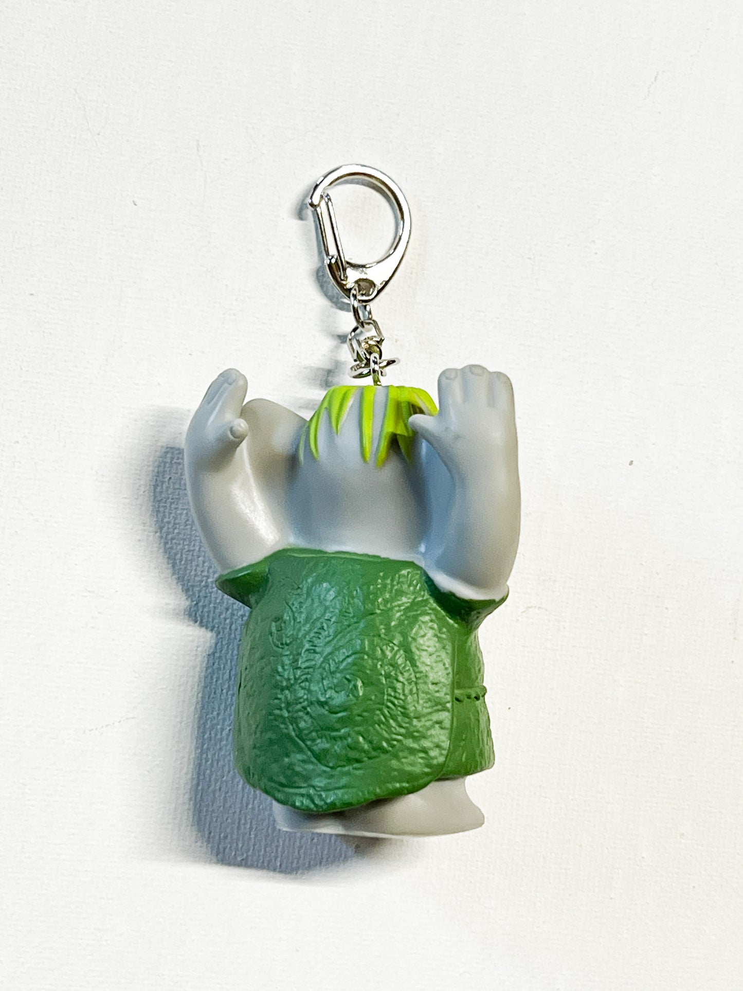 Upcycled Forest Troll-Inspired Keychain – Handmade Eco-Friendly Character Charm