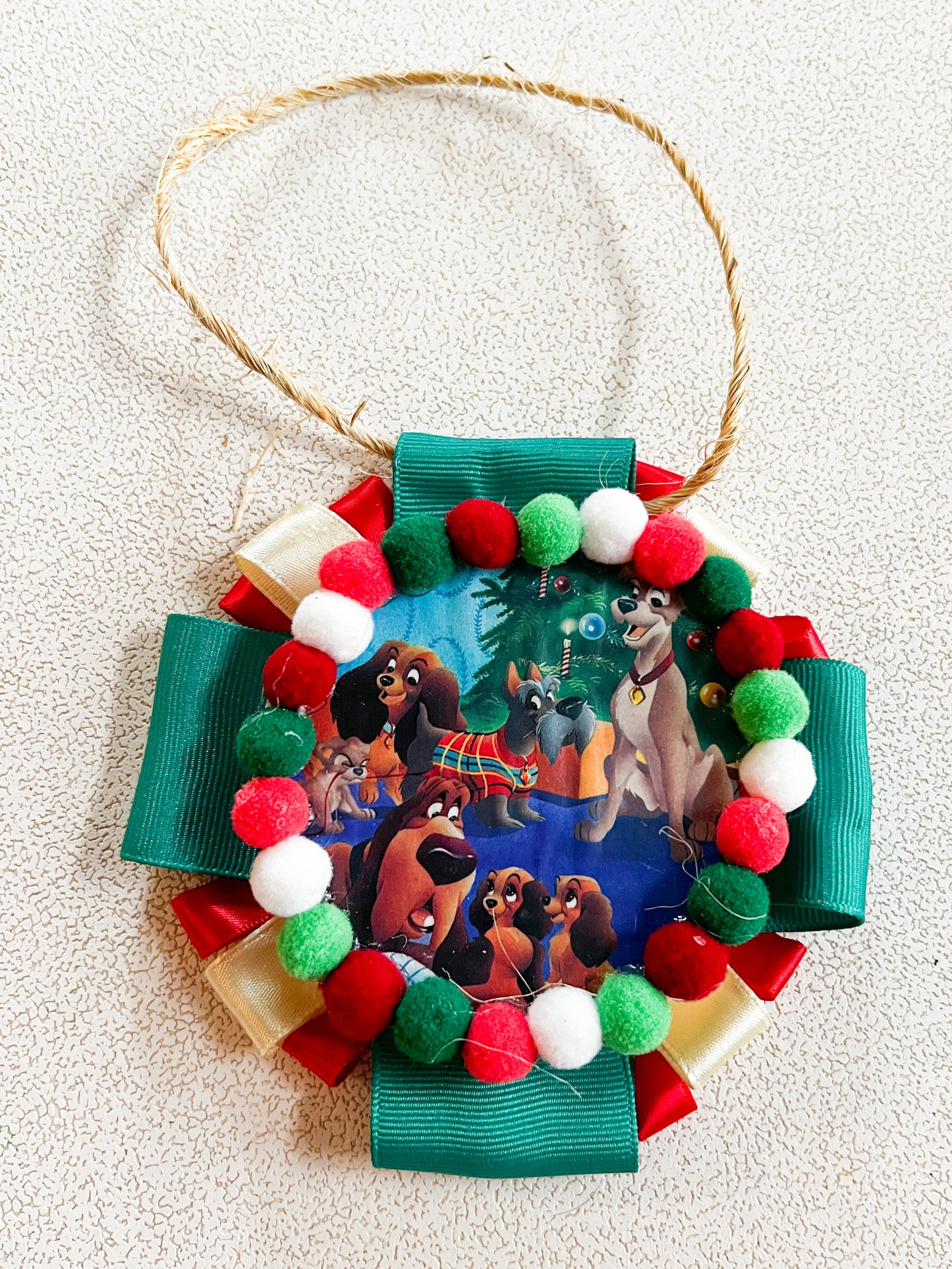 Lady & the Tramp Handmade Christmas Ornament