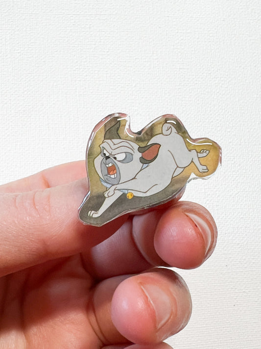 Upcycled Pug Handmade Pin – Recycled Storybook Pin – Book Page Art Pin – Small Batch Resin