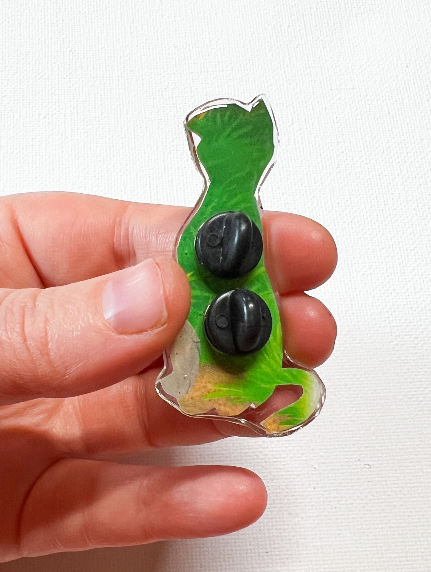 Upcycled Orange Tabby Cat Handmade Pin – Recycled Storybook Pin – Book Page Art Pin – Small Batch Resin