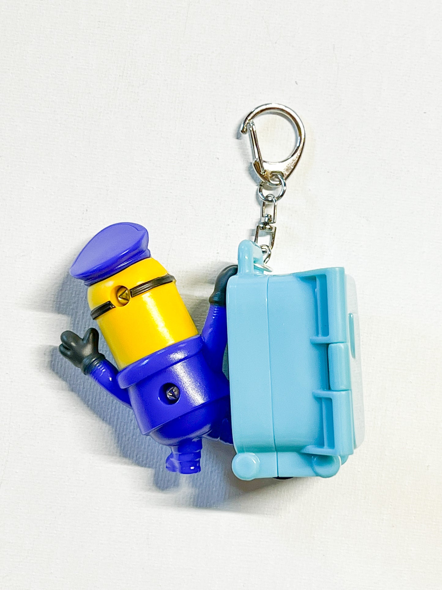 Upcycled Yellow Pilot-Inspired Character Keychain – Handmade Eco-Friendly Charm
