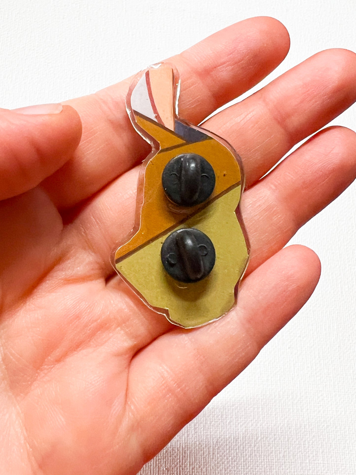 Upcycled Duckie Handmade Pin – Recycled Storybook Pin – Book Page Art Pin – Small Batch Resin