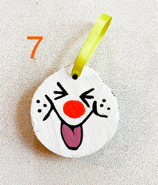 Snowman Hand Painted Christmas Ornaments (Verison 7-8)