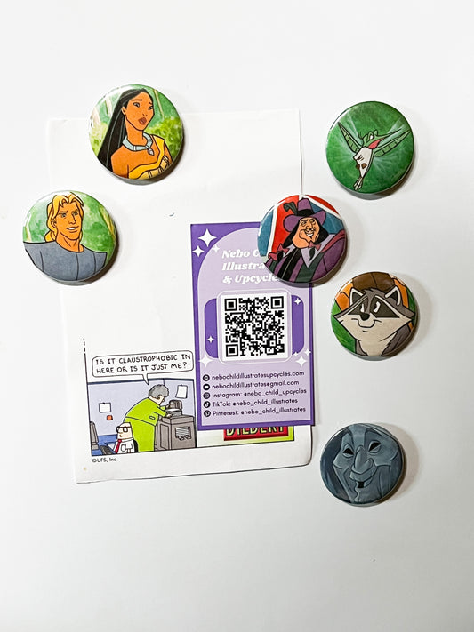 Painted Wind Inspired Magnets (Set of 6)
