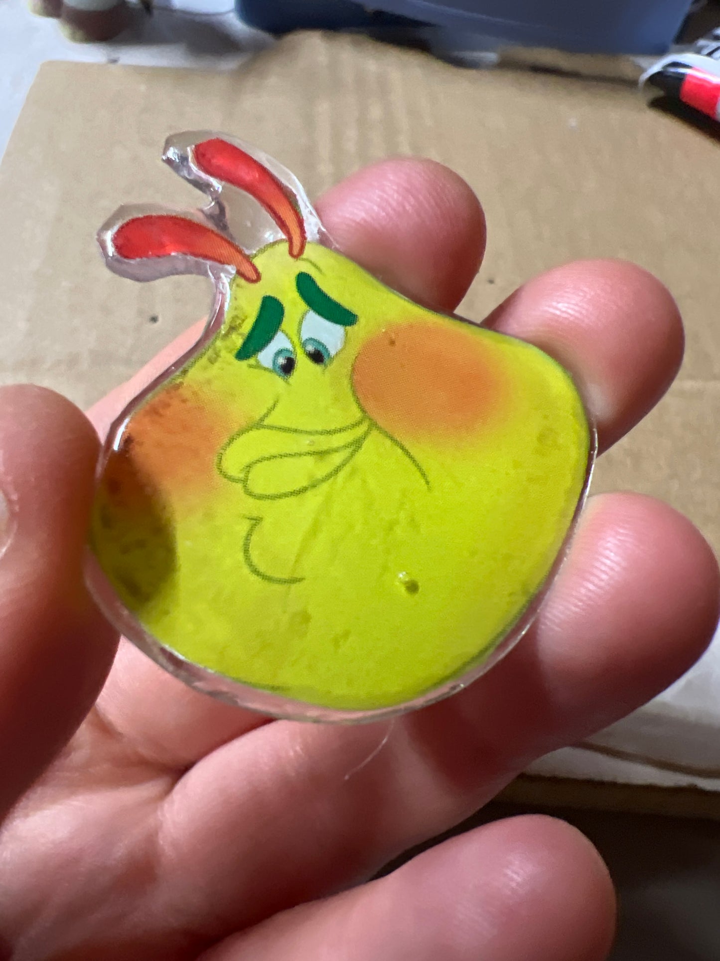 Upcycled Bug Face Handmade Pin – Recycled Storybook Pin – Book Page Art Pin – Small Batch Resin B Grade