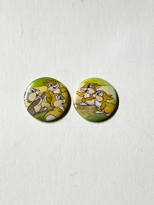 Woodland Bunny Magnet Set – Handmade Upcycled Book Magnets