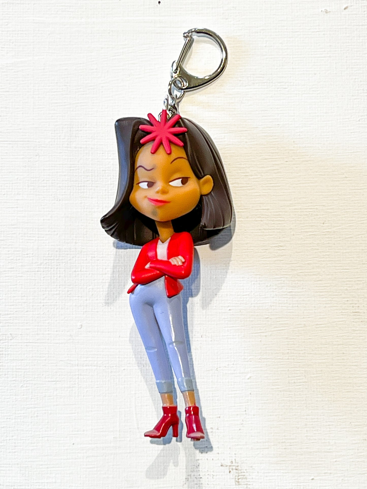 ✨ Upcycled Cartoon-Inspired Attitude Keychain ✨