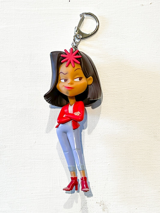 ✨ Upcycled Cartoon-Inspired Attitude Keychain ✨