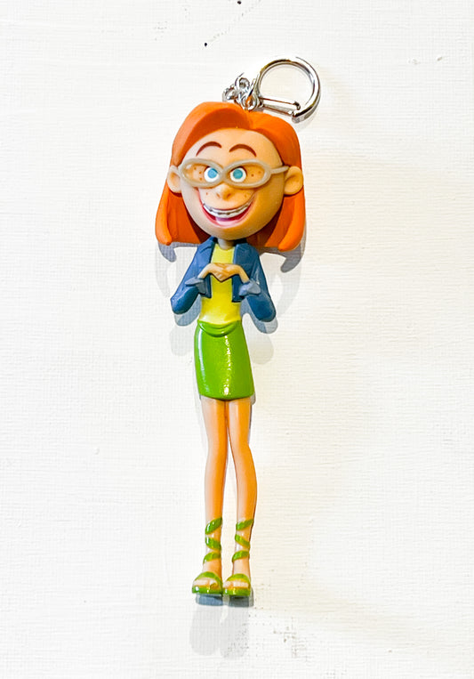 Upcycled Quirky Redhead Character Key Chain / Bag Charm