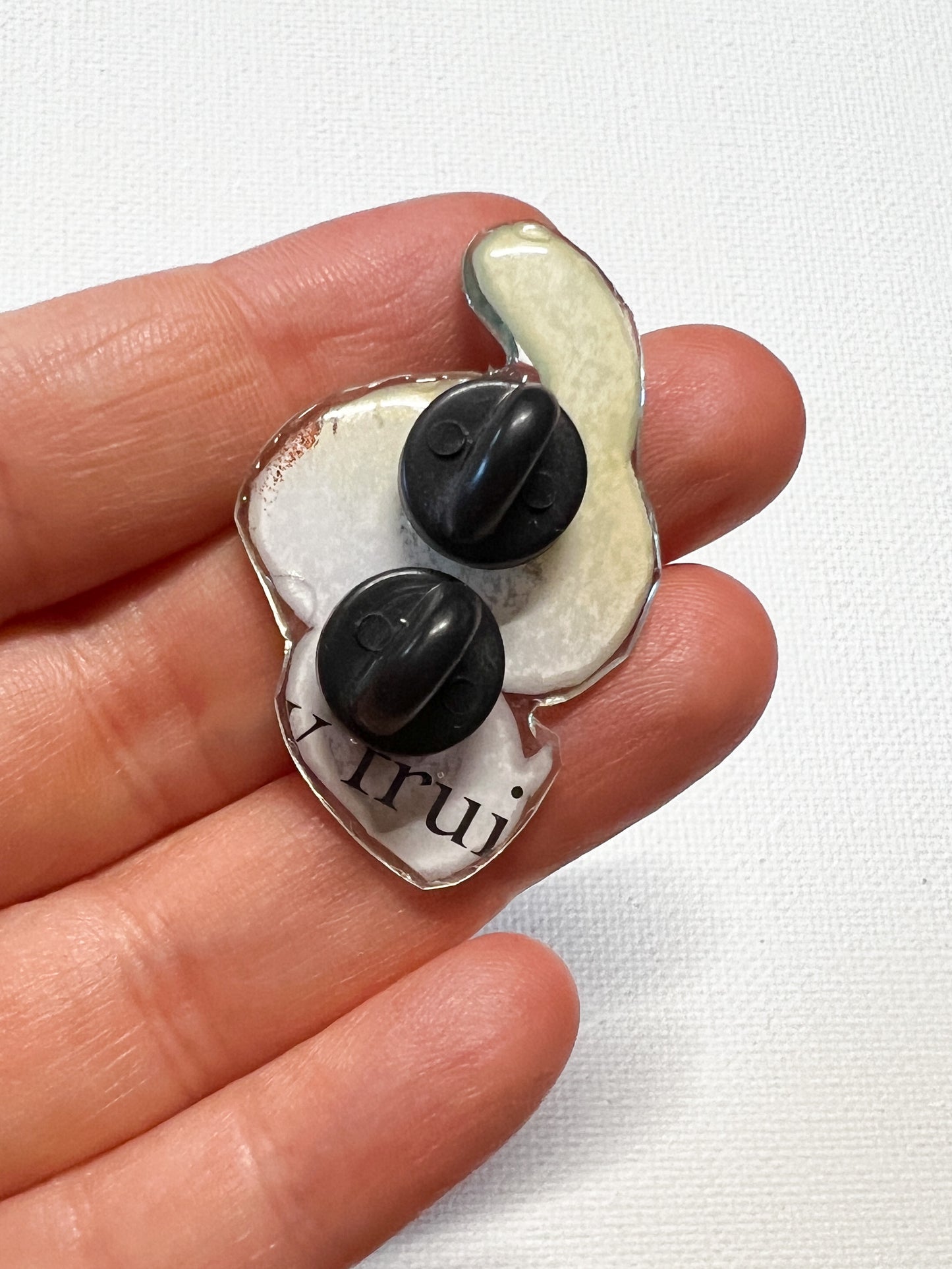 Upcycled Sultan Handmade Pin – Recycled Storybook Pin – Book Page Art Pin – Small Batch Resin B Grade