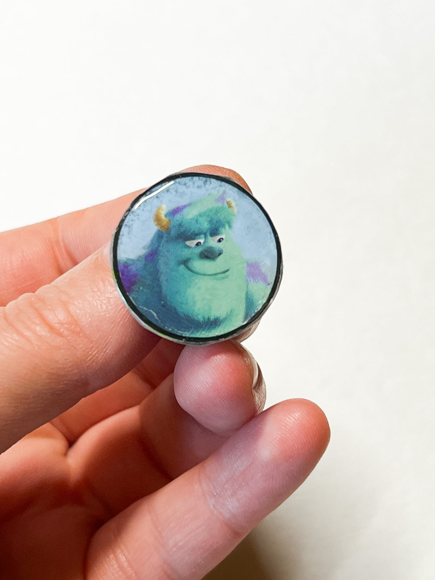 Upcycled Handmade Monster-Inspired Pin | Salvaged Book Art Accessory