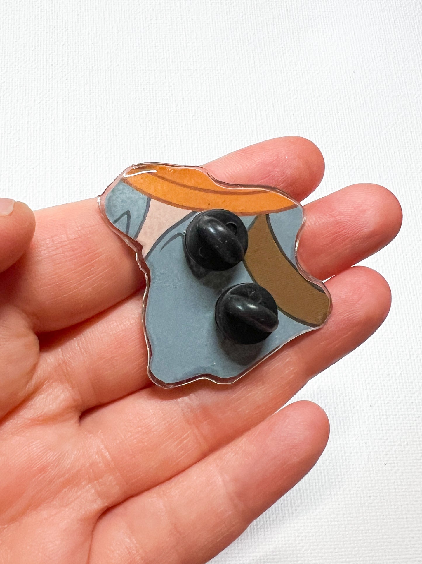 Upcycled Silly Dog Face Handmade Pin – Recycled Storybook Pin – Book Page Art Pin – Small Batch Resin