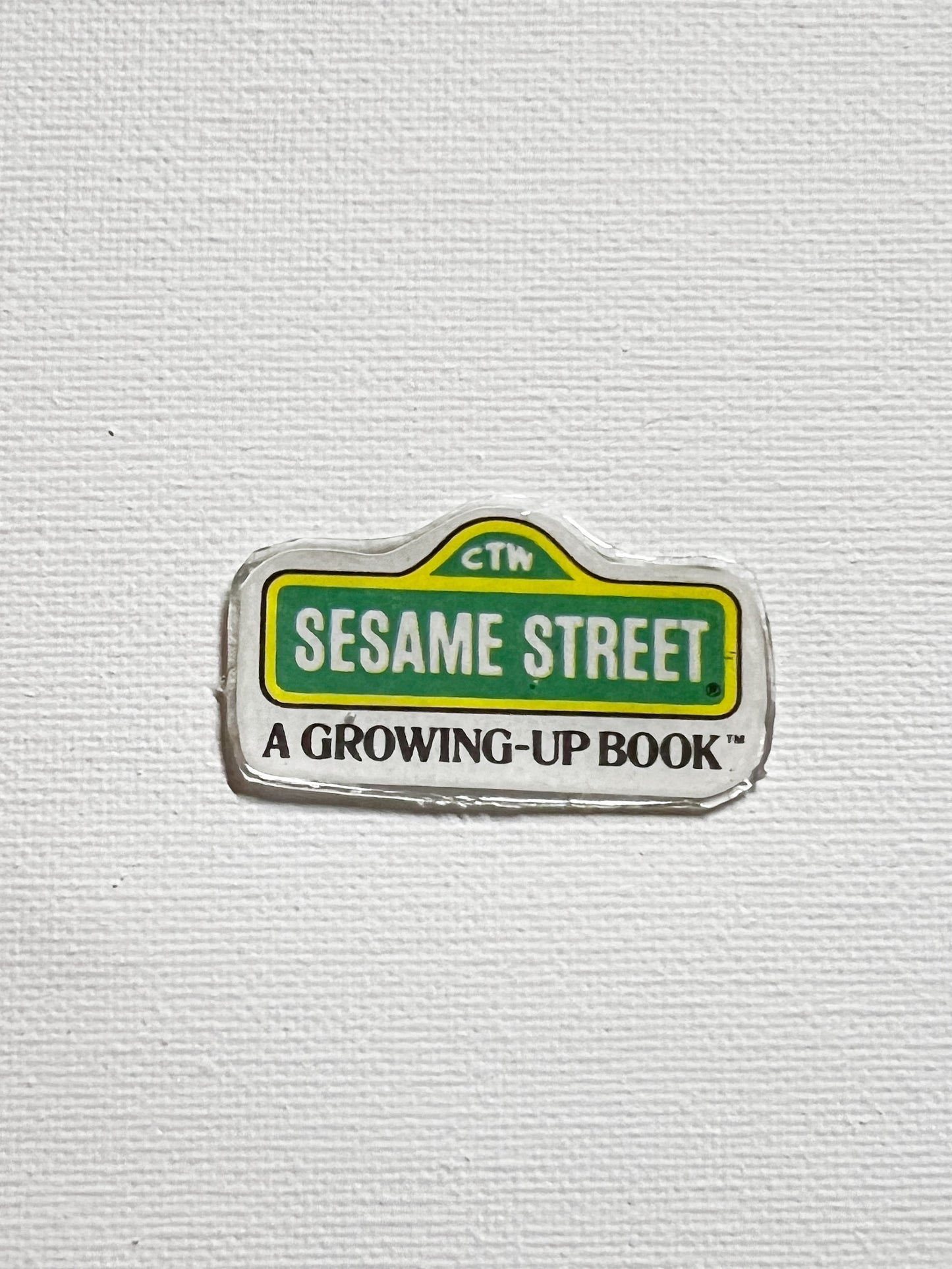 Upcycled Street Sign Handmade Pin – Recycled Storybook Pin – Book Page Art Pin – Small Batch Resin B Grade