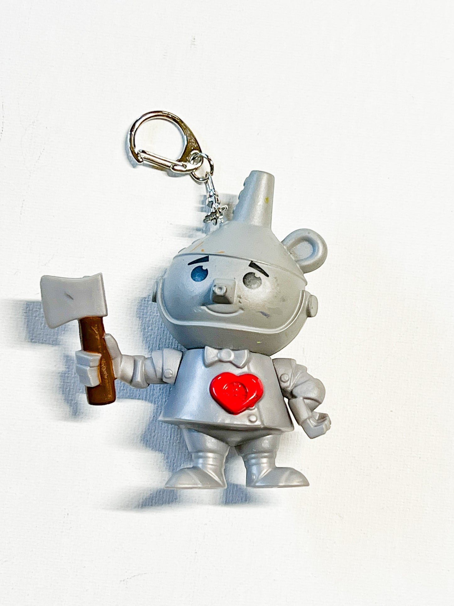 Upcycled Silver Robot Keychain