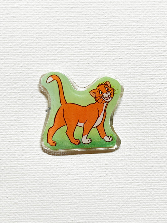 Upcycled Tabby Cat Handmade Pin – Recycled Storybook Pin – Book Page Art Pin – Small Batch Resin