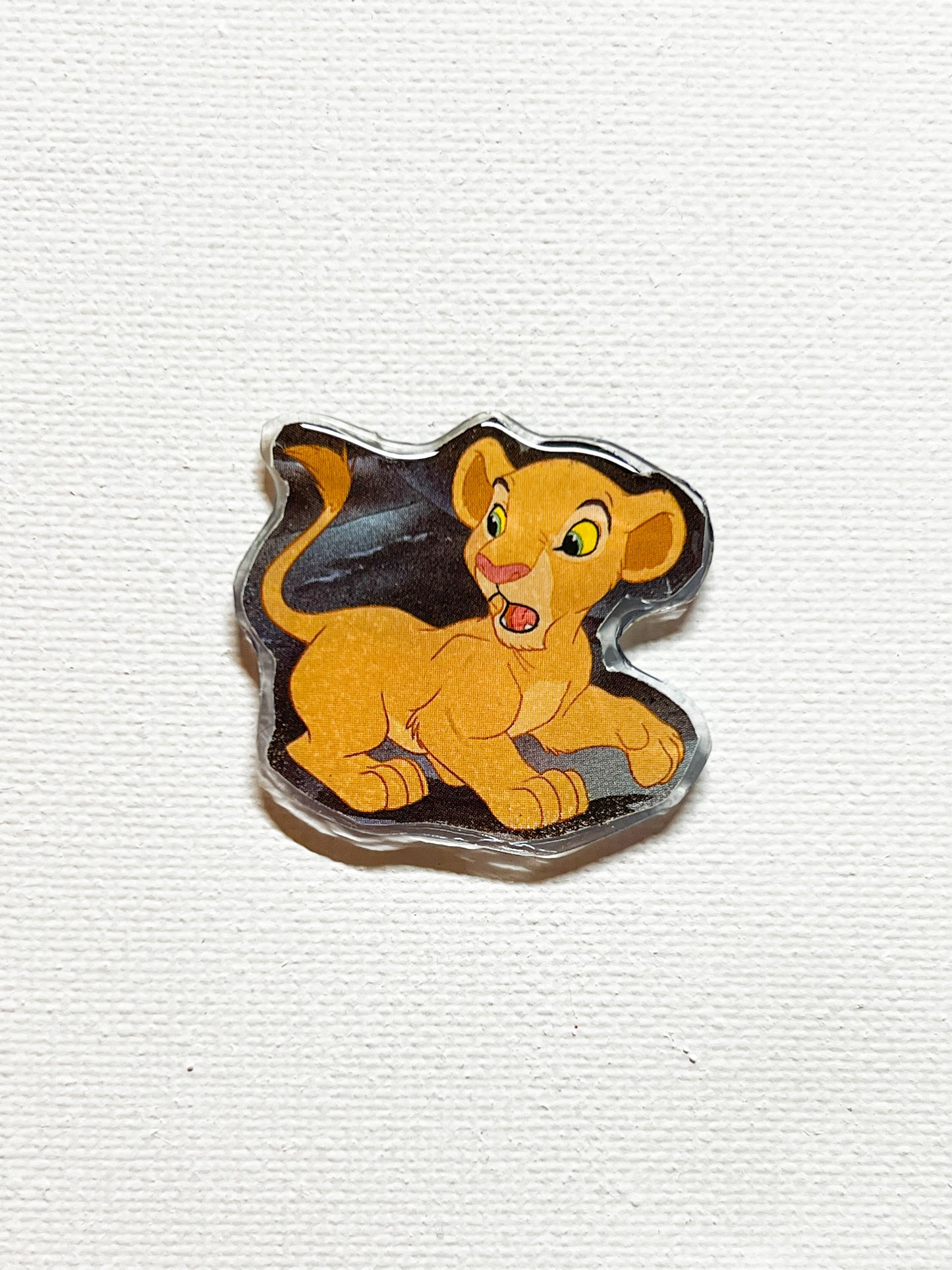 Upcycled Cute Lion Cub Handmade Pin – Recycled Storybook Pin – Book Page Art Pin – Small Batch Resin