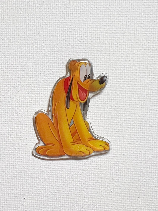 Upcycled Happy Yellow Dog Handmade Pin – Recycled Storybook Pin – Book Page Art Pin – Small Batch Resin B Grade