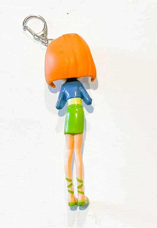 Upcycled Quirky Redhead Character Key Chain / Bag Charm