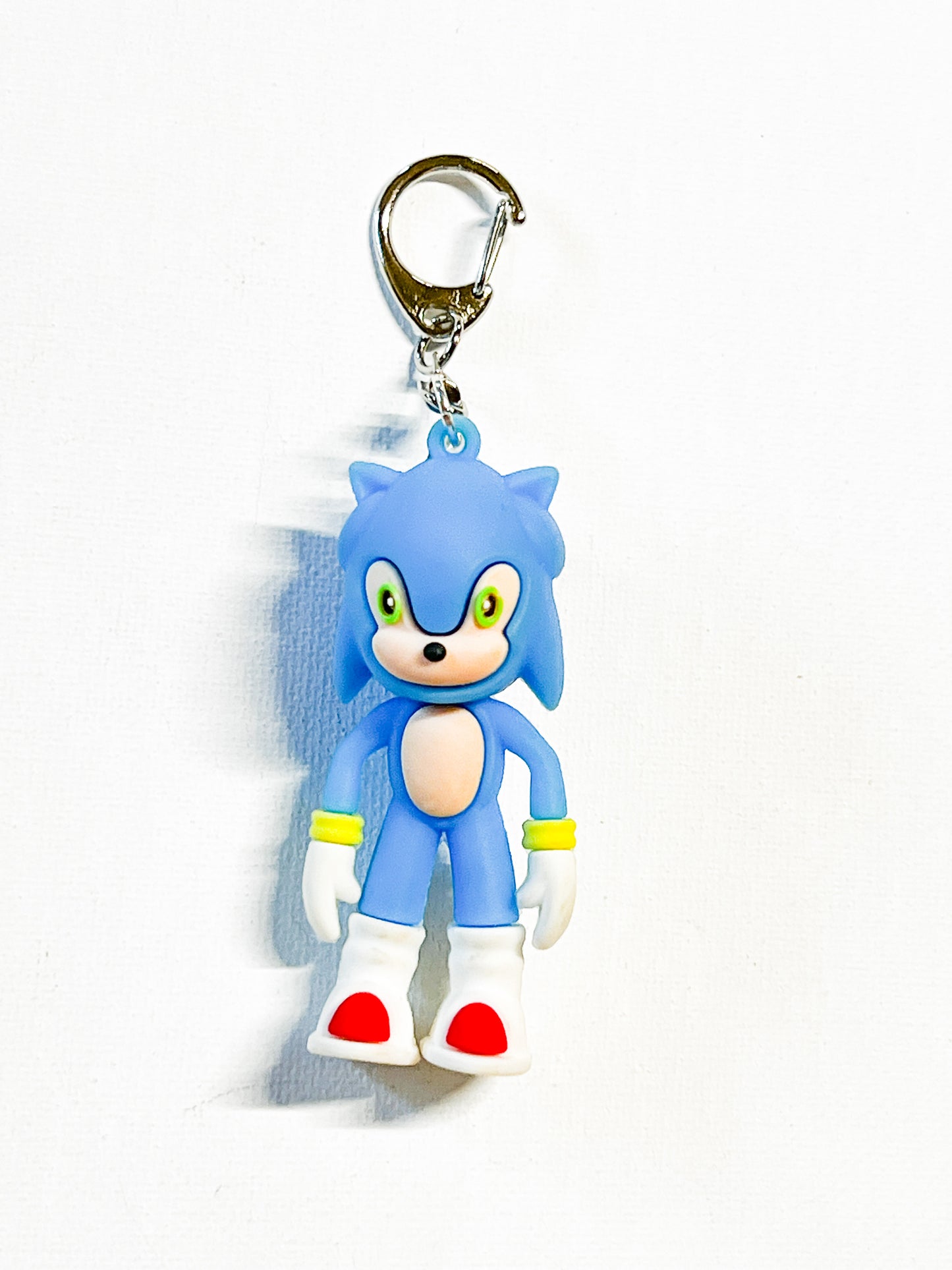 Upcycled Blue Hedgehog Keychain
