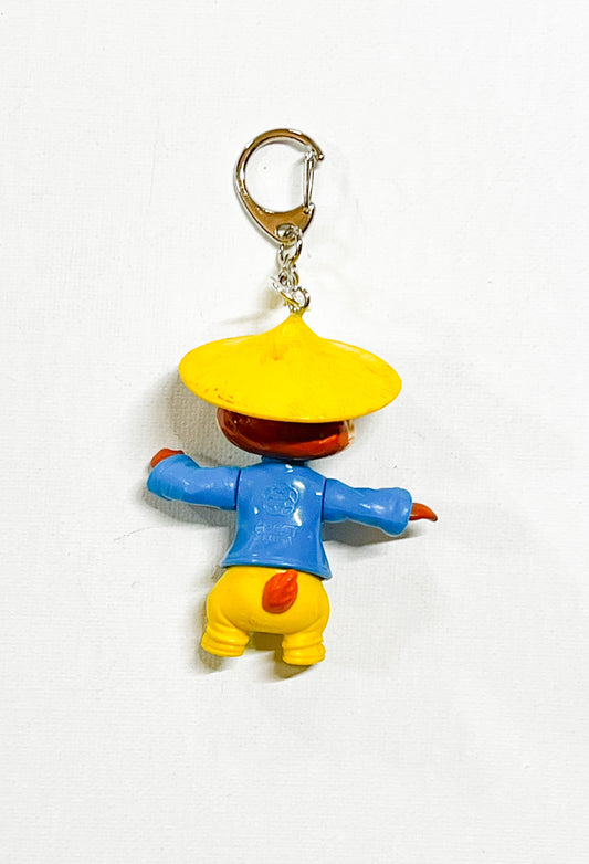 Mischievous Chipmunk Upcycled Toy Keychain