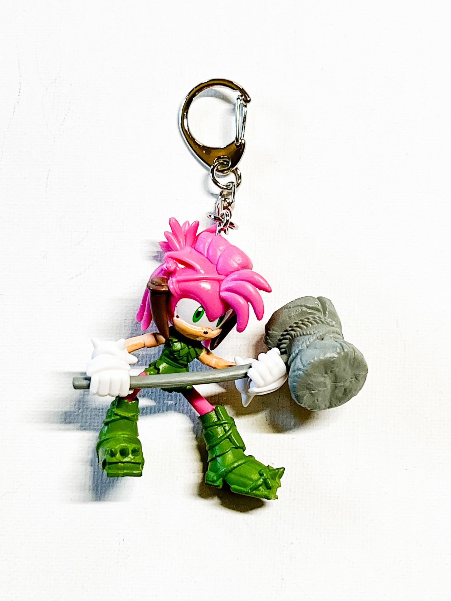 Upcycled Pink Hedgehog Keychain