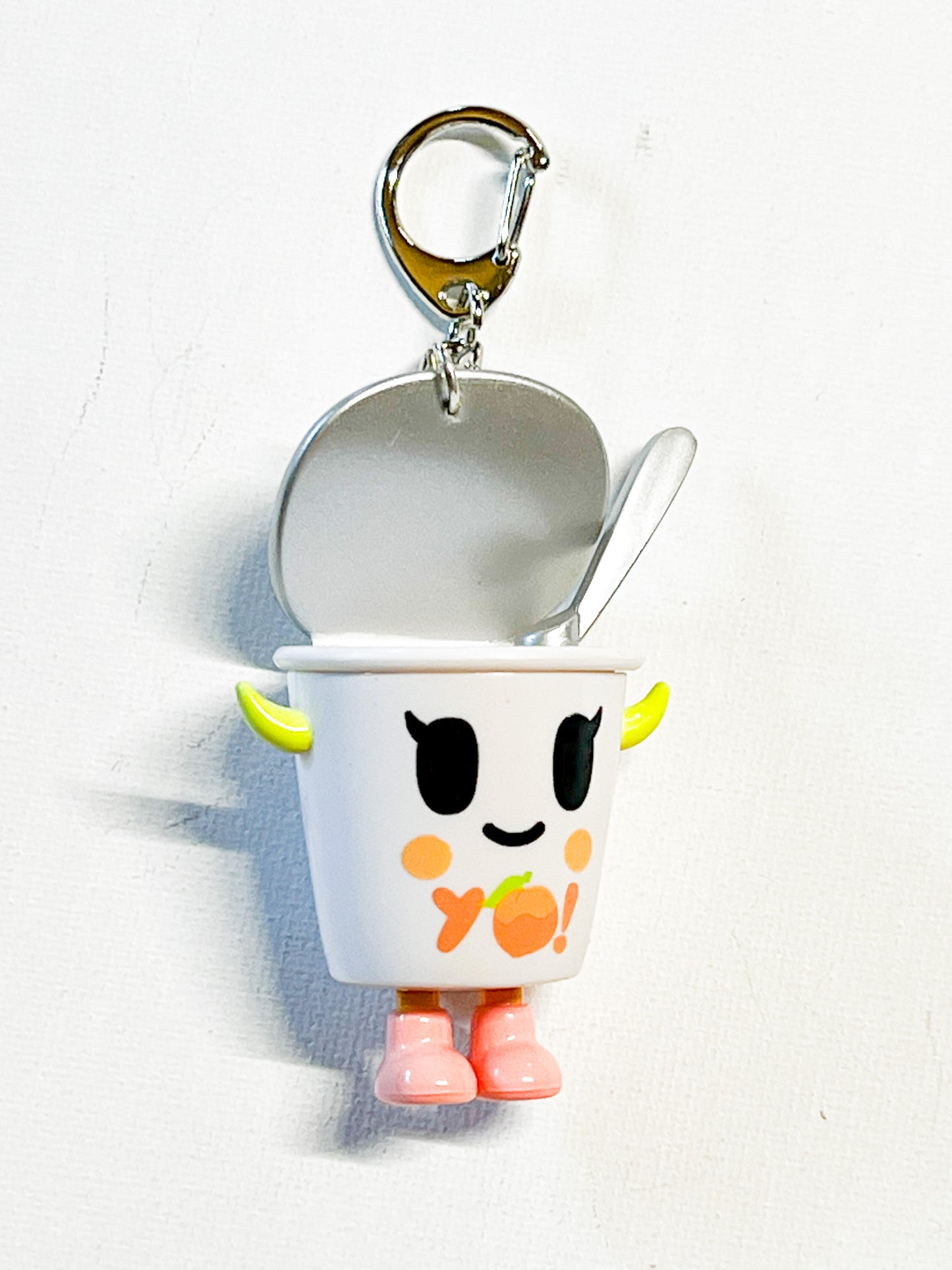 Upcycled Kawaii Yogurt Keychain
