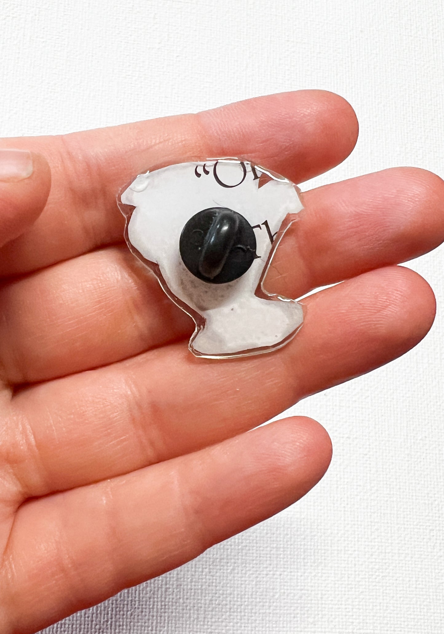 Upcycled Tea Cup Handmade Pin – Recycled Storybook Pin – Book Page Art Pin – Small Batch Resin