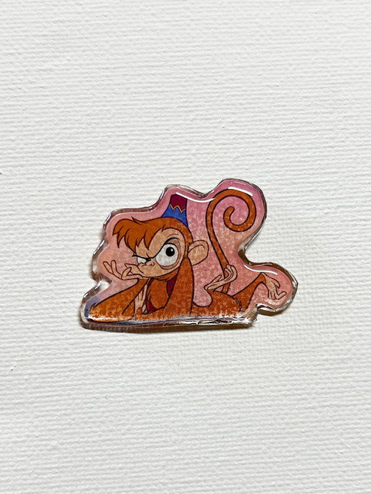 Upcycled Grumpy Monkey Handmade Pin – Recycled Storybook Pin – Book Page Art Pin – Small Batch Resin