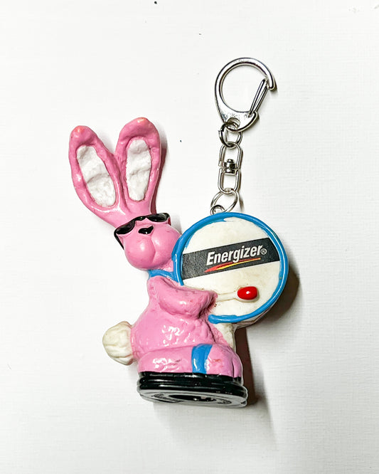 Upcycled Pink Bunny Keychain / Bag Charm