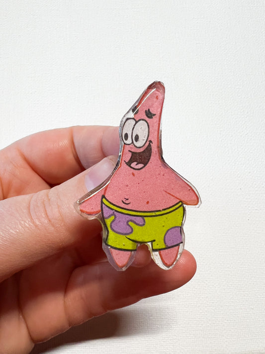 Upcycled Starfish Handmade Pin – Recycled Storybook Pin – Book Page Art Pin – Small Batch Resin B Grade