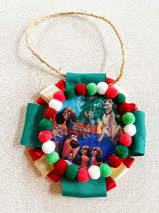 Lady & the Tramp Handmade Christmas Ornament