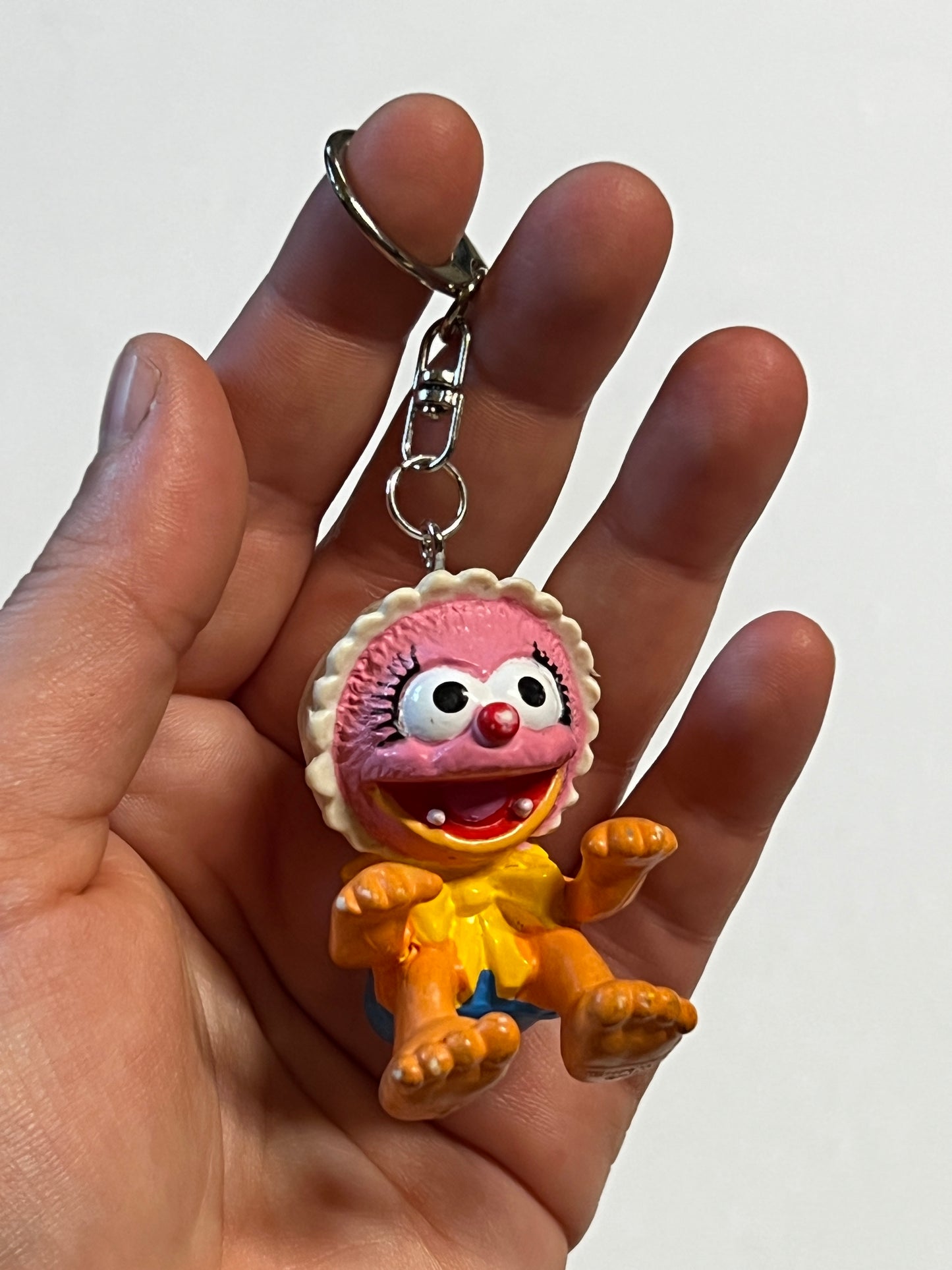 Upcycled Rock Drummer-Inspired Toy Keychain – Handmade Eco-Friendly Charm