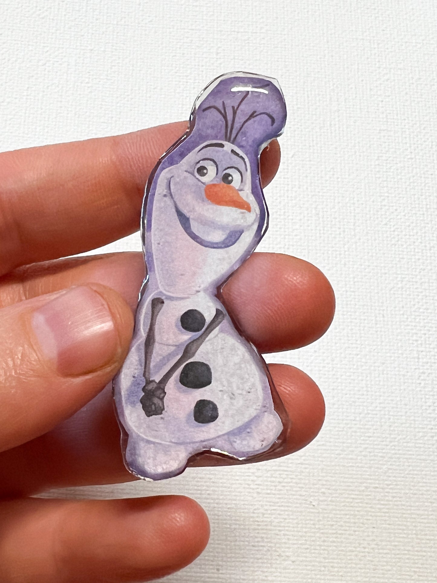 Upcycled Happy Snowman Handmade Pin – Recycled Storybook Pin – Book Page Art Pin – Small Batch Resin