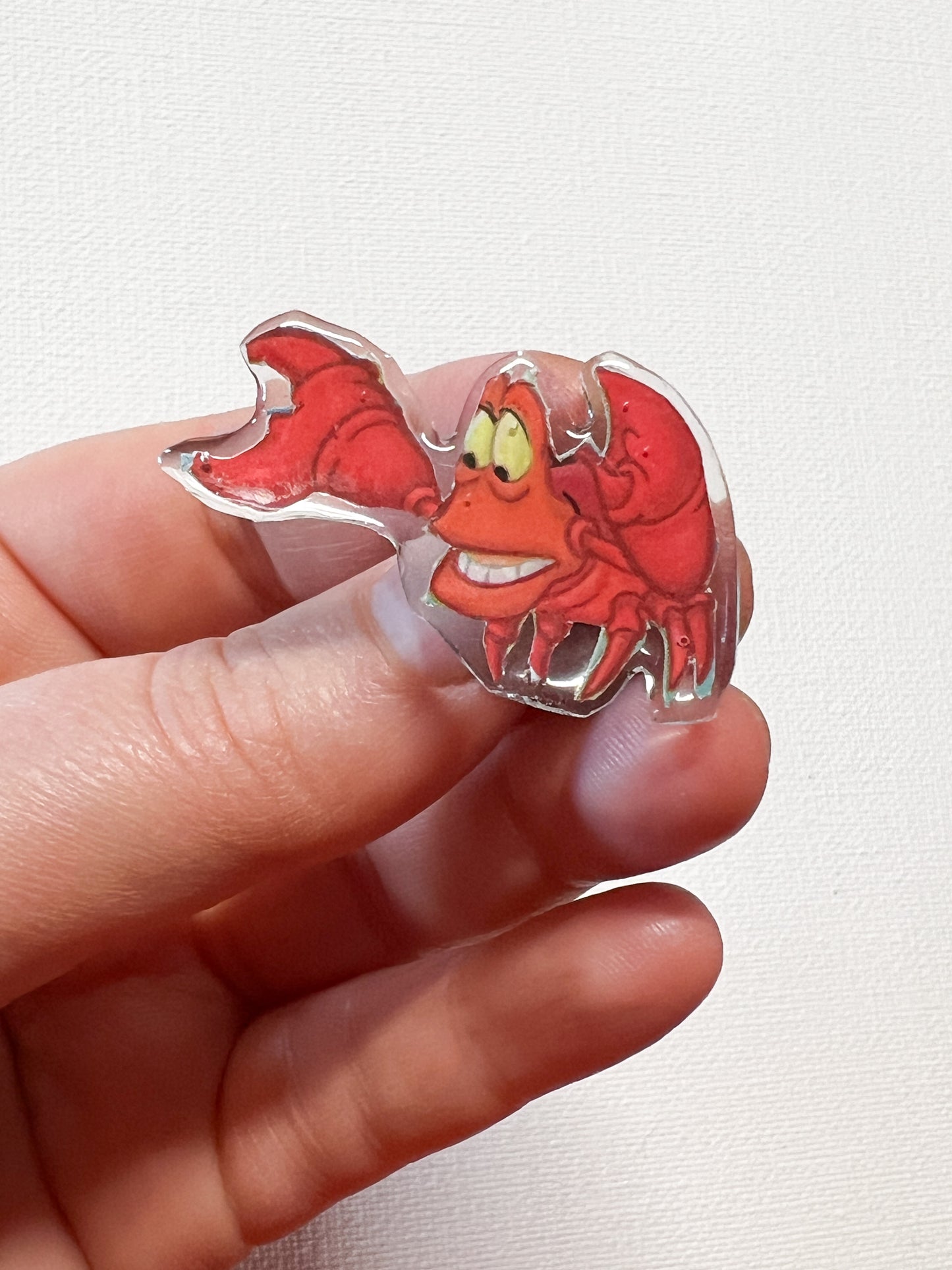 Upcycled Crab Handmade Pin – Recycled Storybook Pin – Book Page Art Pin – Small Batch Resin B Grade