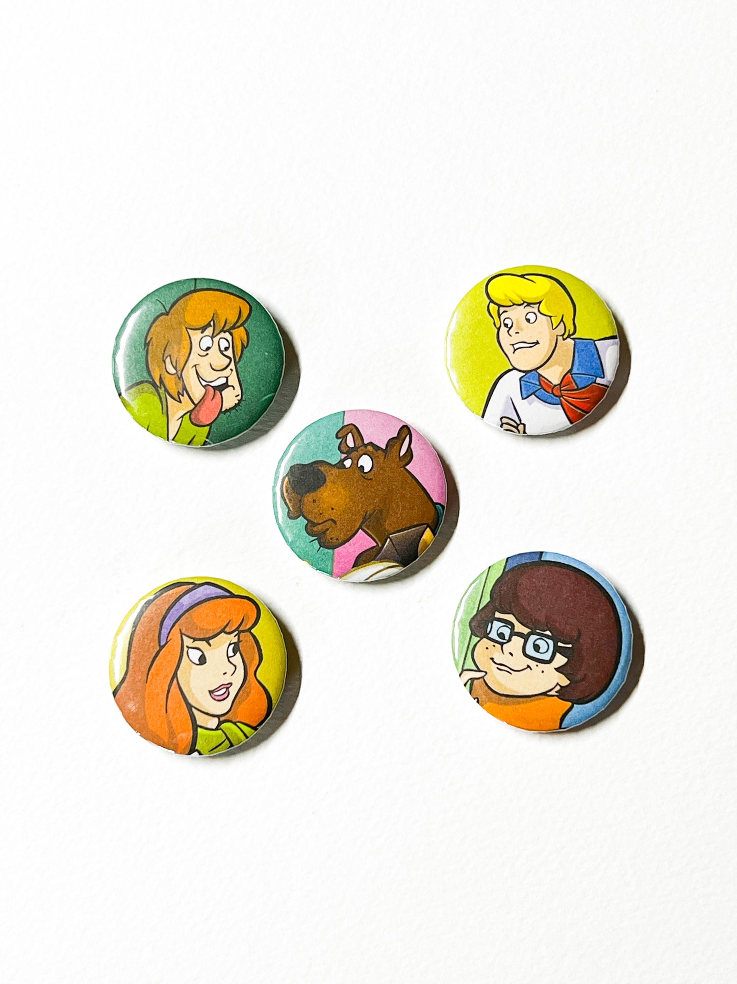 Mystery Gang Inspired Fridge Magnet Set – Handmade 37mm Magnets (Set of 5)