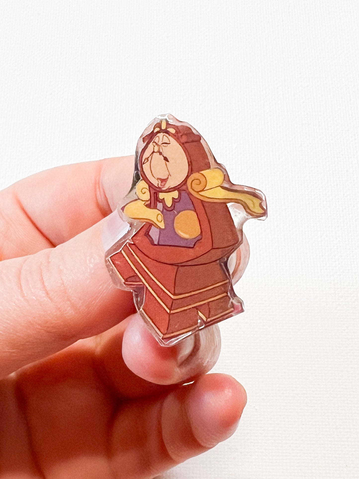 Upcycled Clock Handmade Pin – Recycled Storybook Pin – Book Page Art Pin – Small Batch Resin B Grade