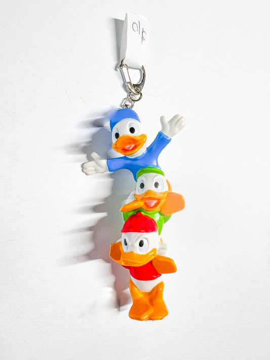 Upcycled Duck Triplet-Inspired Toy Key Chain