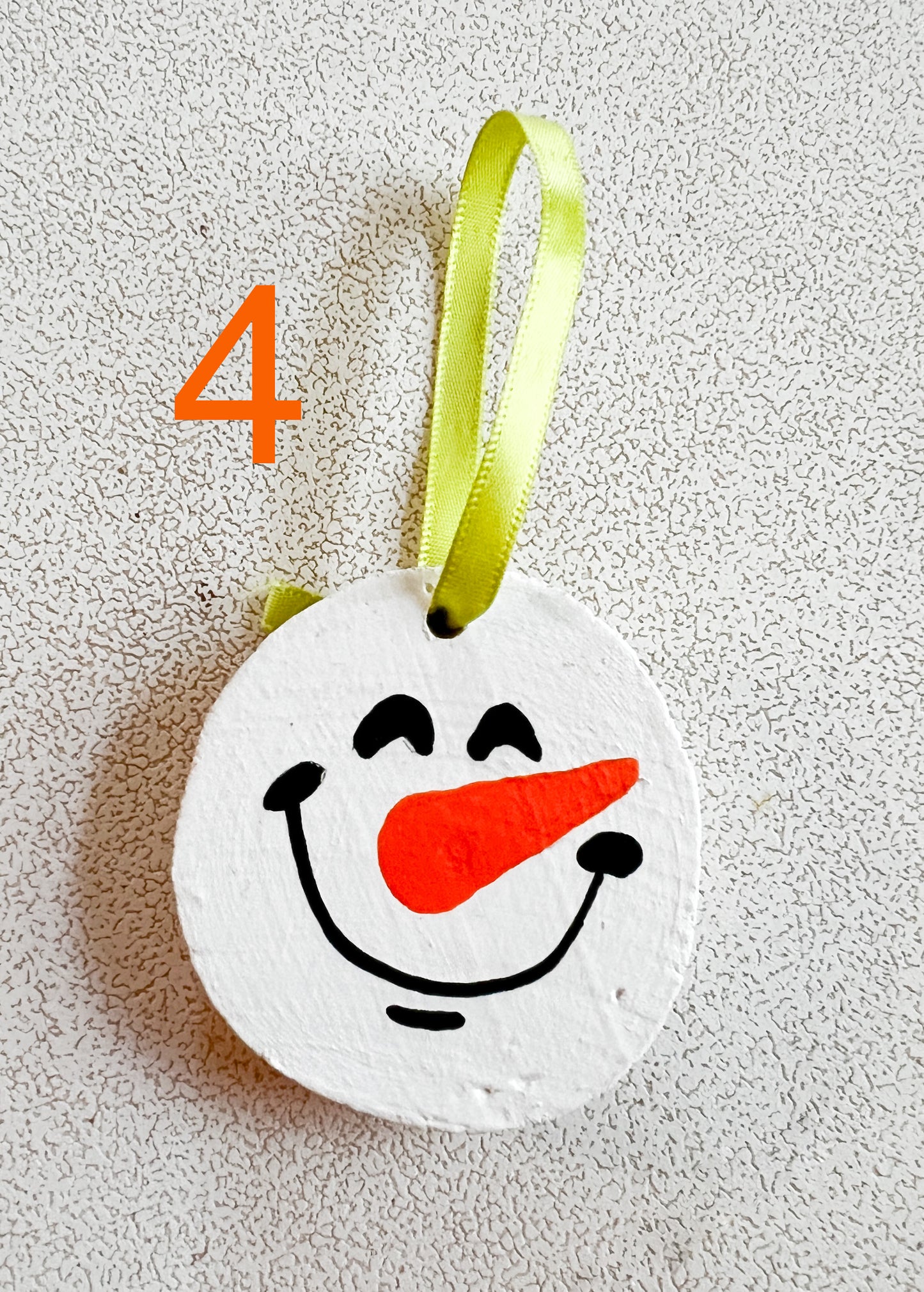 Snowman Hand Painted Christmas Ornament (Version 4-6)