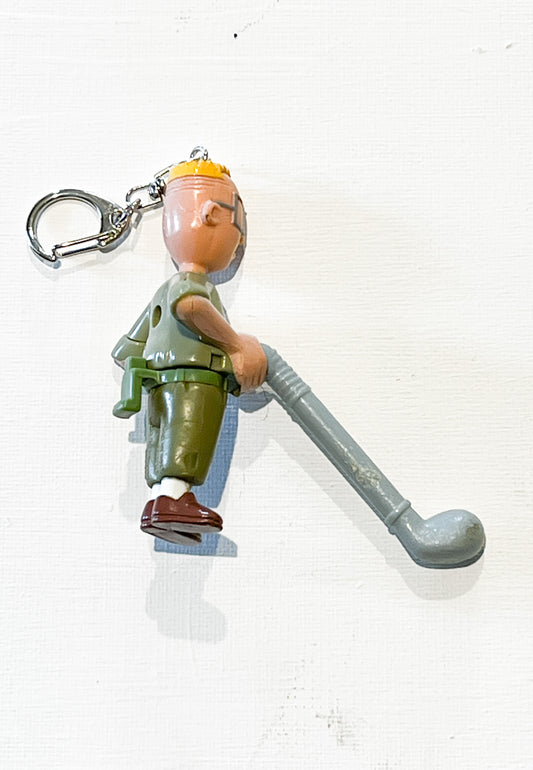 Upcycled “Nerdy Golfer Kid” Keychain – Inspired by Recess Cartoon