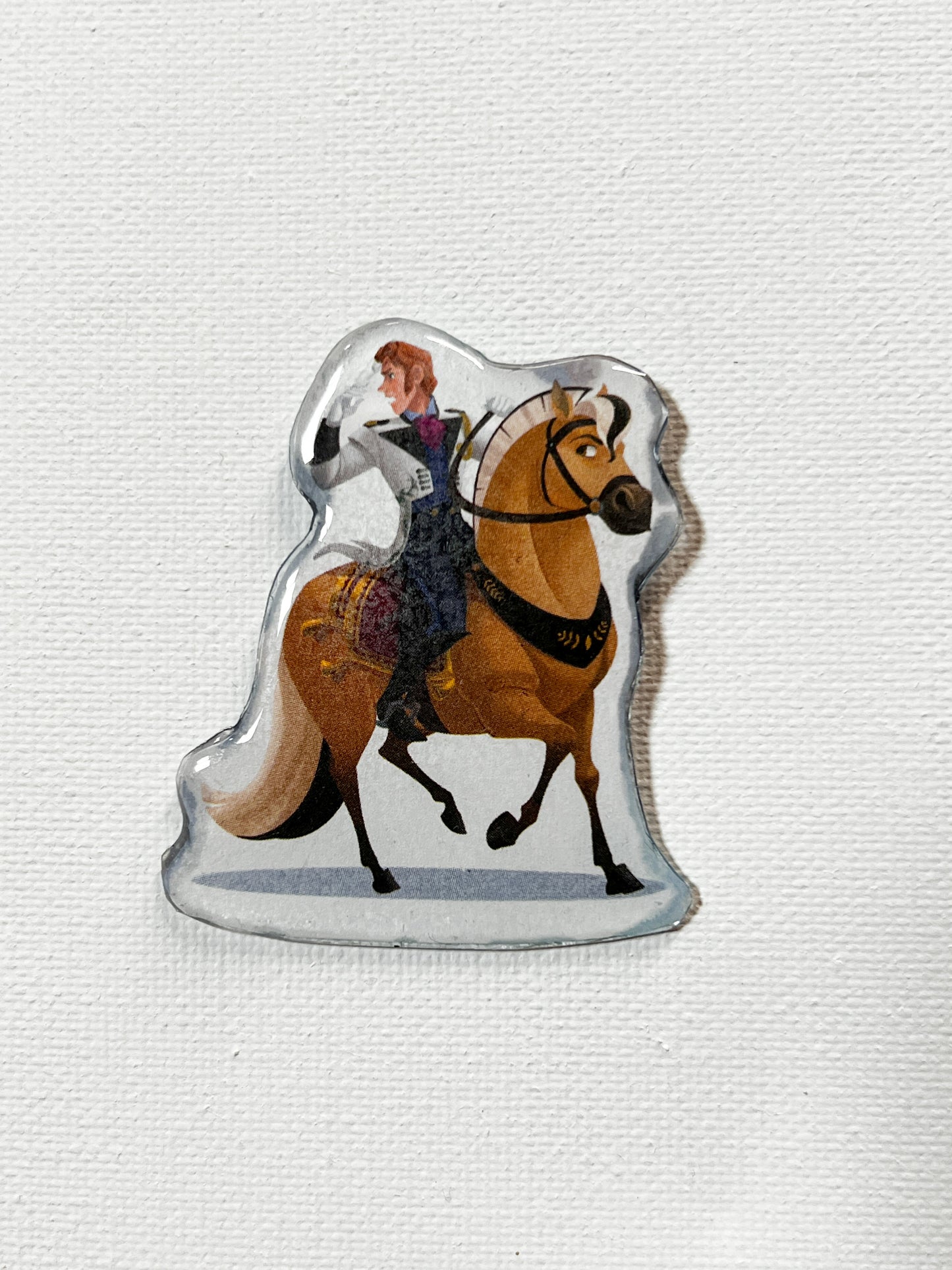 Upcycled Storybook Prince & Horse Handmade Pin – Recycled Storybook Pin – Book Page Art Pin – Small Batch Resin