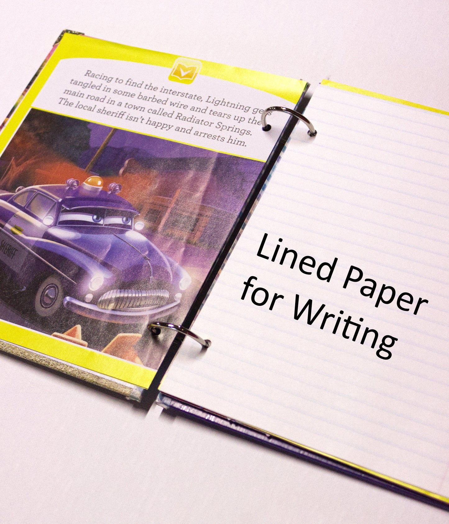 Racing Adventure–Themed Upcycled Children’s Book Journal