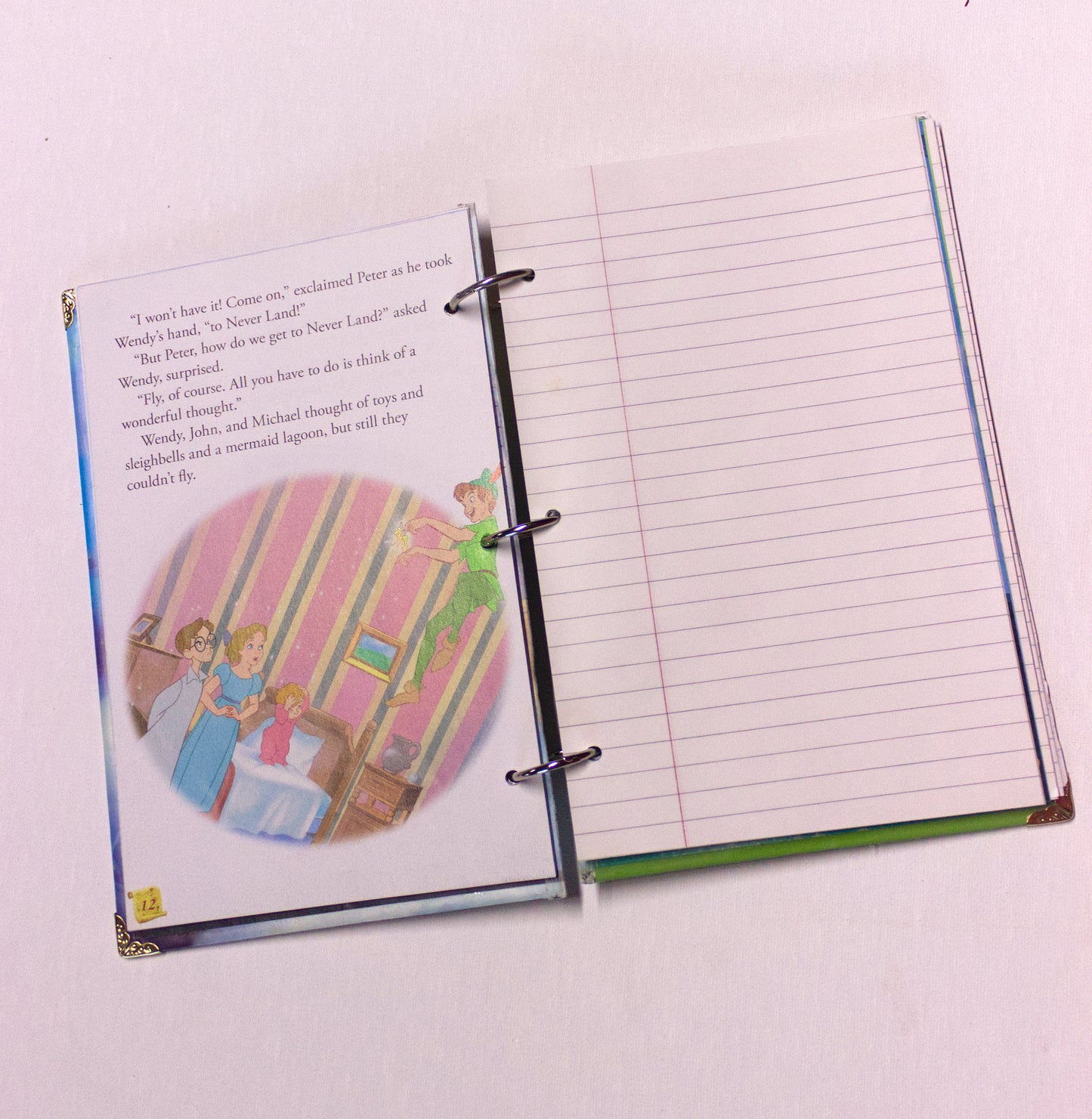 Magical Storybook Upcycled Journal – Handmade Notebook for Writing & Sketching