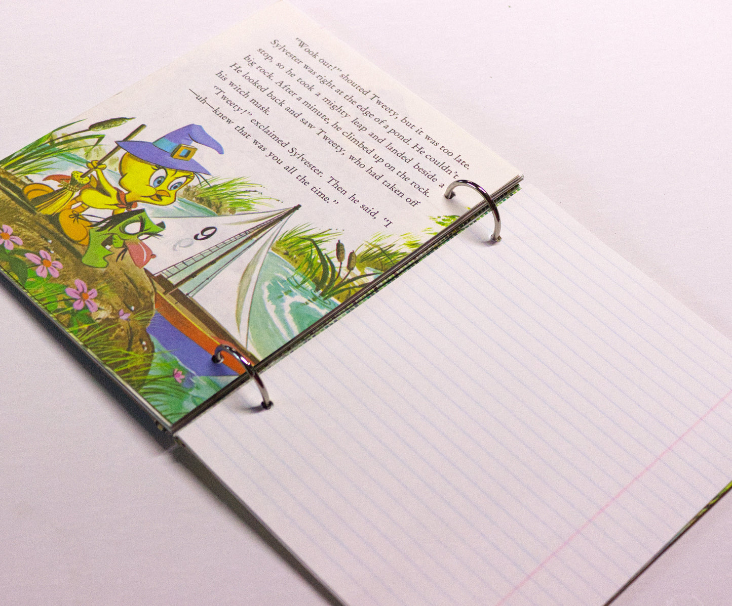 ✨ Upcycled Children’s Cartoon Book Journal – Handmade & Eco-Friendly ✨